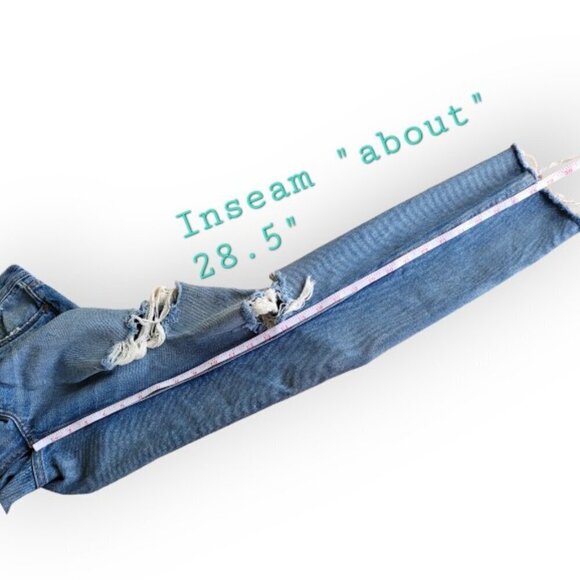 GRLFRND Sky Blue Distressed High Rise Jeans - Picture 9 of 13